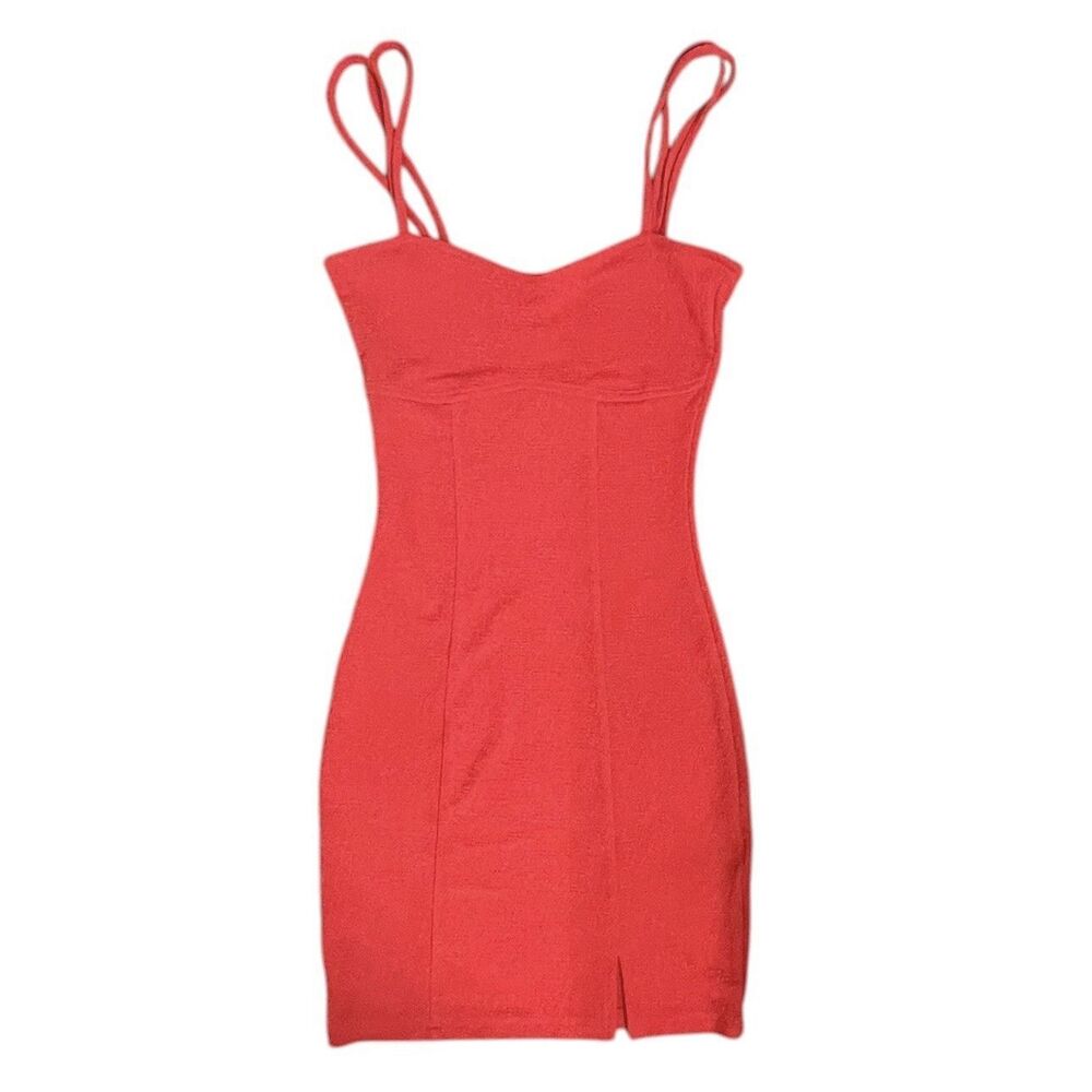 H&M Divided Red Mini Dress XS Bodycon Strappy Summer Party